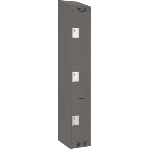 Casiers Clean Line, 3 niveaux, 12" x 18" x 78", Acier, Charbon, Rivet (assembl&eacute;) Ontario Safety Products