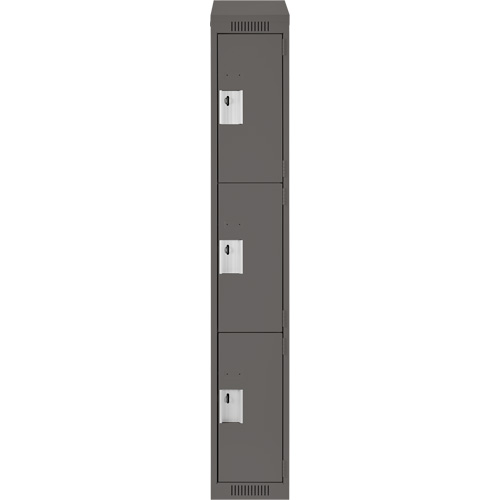 Casiers Clean Line, 3 niveaux, 12" x 18" x 78", Acier, Charbon, Rivet (assembl&eacute;) Ontario Safety Products