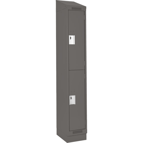 Casiers Clean Line, 2 niveaux, 12" x 18" x 82", Acier, Charbon, Rivet (assembl&eacute;) Ontario Safety Products