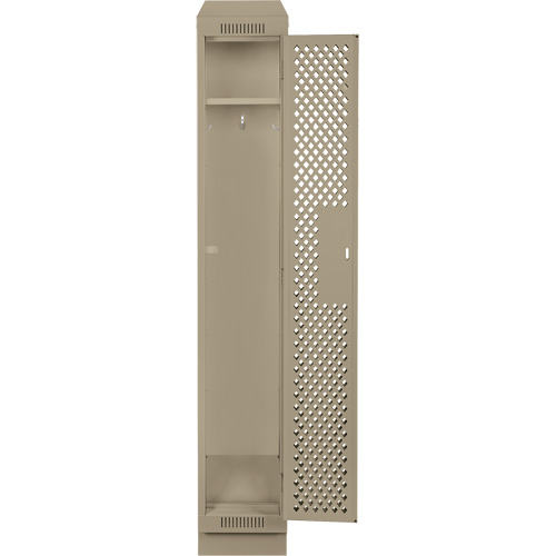 Casiers Clean Line, 12" x 12" x 82", Acier, Beige, Rivet (assembl&eacute;), Perfor&eacute; Ontario Safety Products