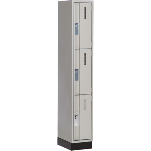 Casiers robustes Concorde, 3 niveaux, 12" x 18" x 76", Acier, Gris, Soud&eacute; (assembl&eacute;) Ontario Safety Products