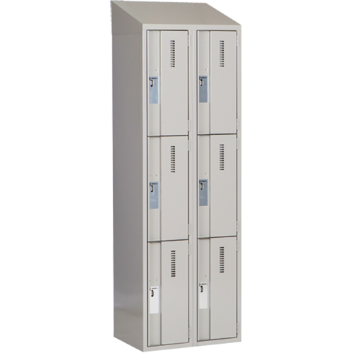 Casiers robustes Concorde, 3 niveaux, Bloc de 2, 24" x 18" x 78", Acier, Gris, Soud&eacute; (assembl&eacute;) Ontario Safety Products