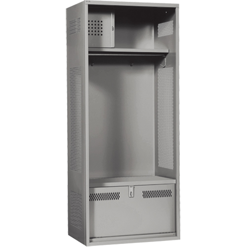 Casier pour &eacute;quipement, Acier, 24" la x 24" p x 72" h, Gris Ontario Safety Products