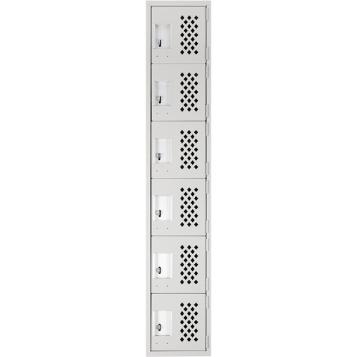 Clean Line Lockerettes, 6 -tier, 18" x 72" x 12", Steel Ontario Safety Products