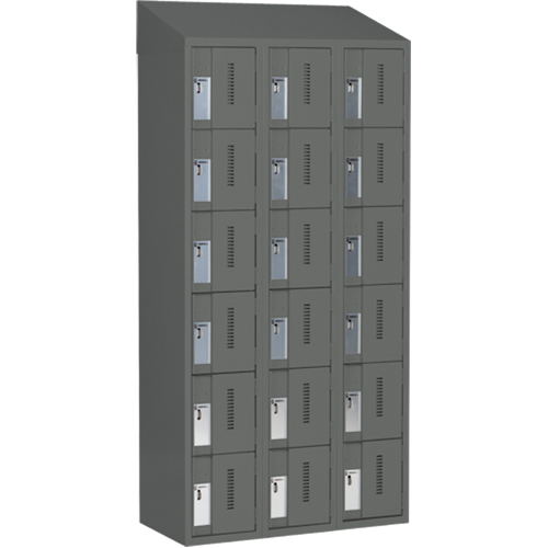 Casiers robustes Concorde, 6 niveaux, Bloc de 3, 36" x 18" x 78", Acier, Charbon, Soud&eacute; (assembl&eacute;) Ontario Safety Products