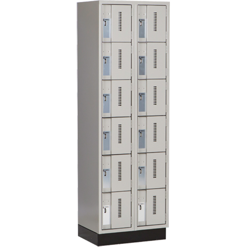 Casiers robustes Concorde, 6 niveaux, Bloc de 2, 24" x 18" x 76", Acier, Gris, Soud&eacute; (assembl&eacute;) Ontario Safety Products