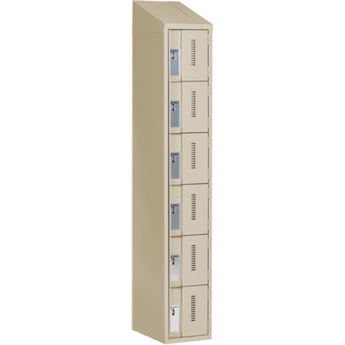 Casiers robustes Concorde, 6 niveaux, 12" x 18" x 78", Acier, Beige, Soud&eacute; (assembl&eacute;) Ontario Safety Products