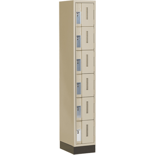 Casiers robustes Concorde, 6 niveaux, 12" x 18" x 76", Acier, Beige, Soud&eacute; (assembl&eacute;) Ontario Safety Products