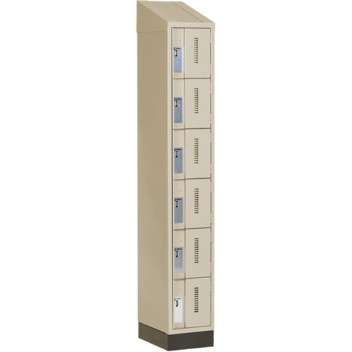 Casiers robustes Concorde, 6 niveaux, 12" x 18" x 82", Acier, Beige, Soud&eacute; (assembl&eacute;) Ontario Safety Products