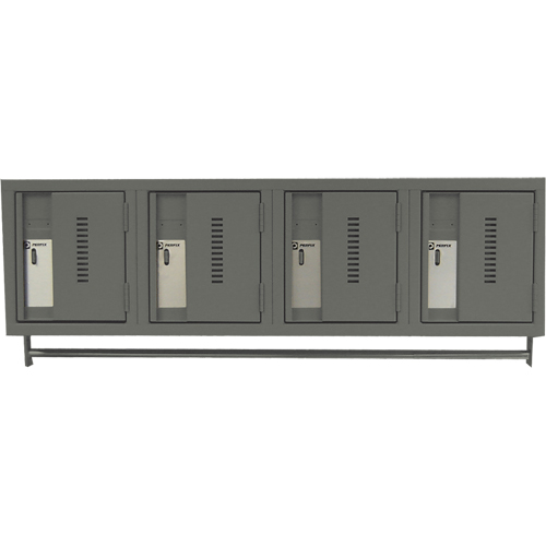 Wall Hung Lockers - Heavy Duty, Bank of 4, 18" x 12" x 12", Steel Ontario Safety Products