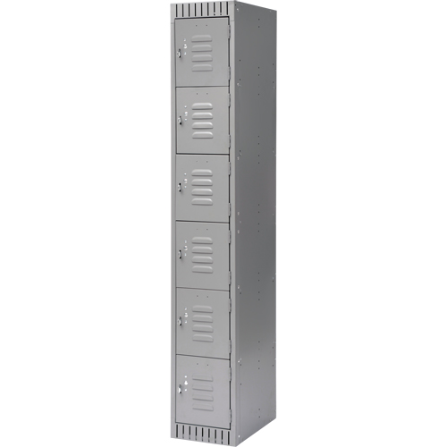 Casiers, 6 niveaux, 12" x 18" x 72", Acier, Gris, D&eacute;mont&eacute; Ontario Safety Products