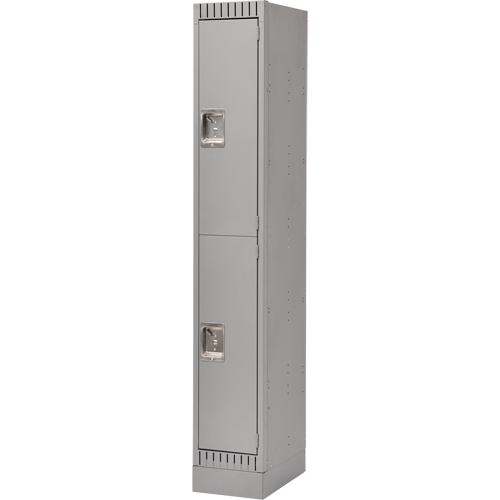Casiers assembl&eacute;s, 2 niveaux, 12" x 18" x 72", Acier, Gris, Rivet (assembl&eacute;) Ontario Safety Products