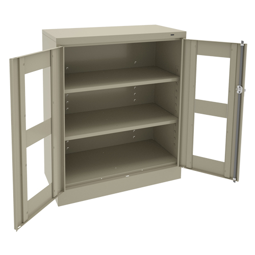 Armoire &agrave; hauteur de comptoir C-Thru, Acier, 2 Tablettes, 42" h x 36" la x 18" p Ontario Safety Products