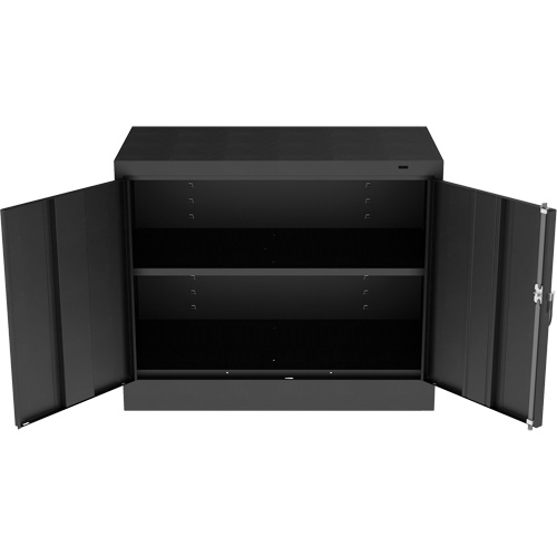Armoire standard &agrave; hauteur de bureau, Acier, 30" h x 36" la x 18" P, Noir Ontario Safety Products