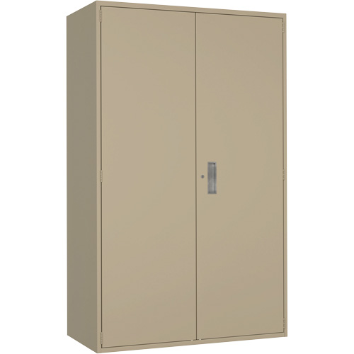 Extra Wide Hi-Boy Storage Cabinet, Steel, 4 Shelves, 72" H x 48" W x 24" D, Beige Ontario Safety Products