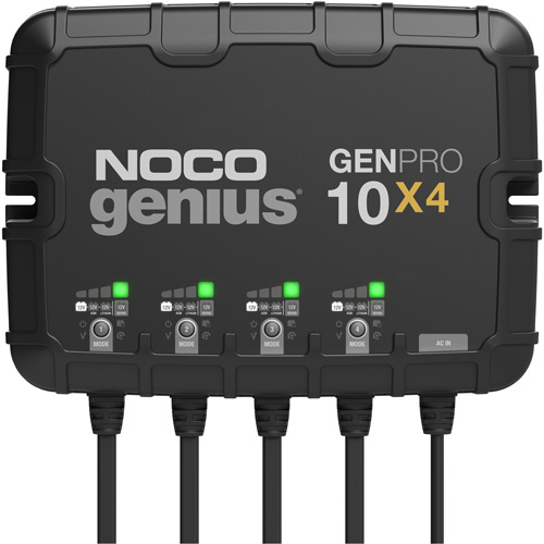 Chargeur de batterie embarqu&eacute; &agrave; 4 sorties de 40 amp&egrave;res GenPro10X4 Genius Ontario Safety Products