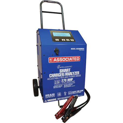 Chargeur de batterie sur roues avec fonction de d&eacute;marrage assist&eacute; de 12 V et 60 A Ontario Safety Products