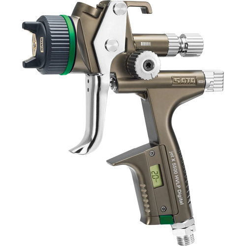 Pistolet de peinture de premi&egrave;re qualit&eacute; pour peinture automobile avec psi num&eacute;rique X5500 HVLP 1,2 I RPS D, Entr&eacute;e d'air 1/4" NPT, 15,19 pi³/min, Capacit&eacute; 0,6 L/0,9 L, 0,17 psi Ontario Safety Products