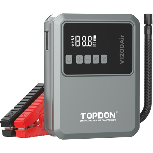 V1200Air 2-in-1 1200 Peak Amp Jump Starter & Tire Inflator Ontario Safety Products