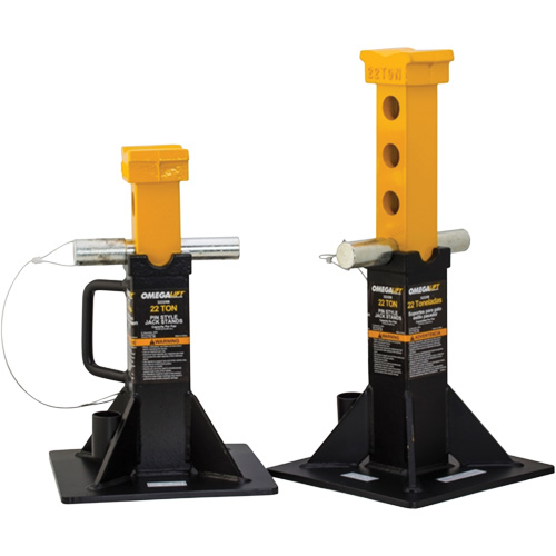 Heavy-Duty Jack Stand, Locking Pin, 22 Tons Capacity, 12-1/4" - 19-7/8" H Ontario Safety Products