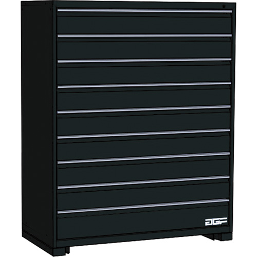 Modular Drawer Cabinet, 9 Drawers, 48" W x 24" D x 60" H, Black Ontario Safety Products