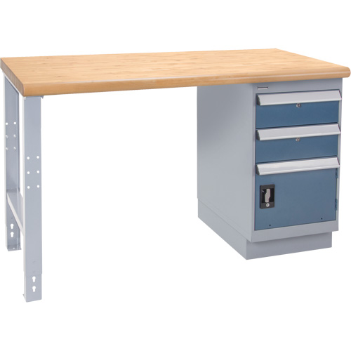 Industrial Duty Workbench, Door w/ Drawer Combination, 1000 lbs. Cap., 36" W x 60" D, 34" H Ontario Safety Products