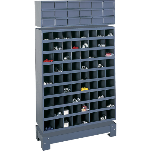 Unit&eacute; de stockage modulaire pour petites pi&egrave;ces, Acier, 18 tiroirs, 33-3/4" x 12-1/4" x 58-5/8", Gris Ontario Safety Products