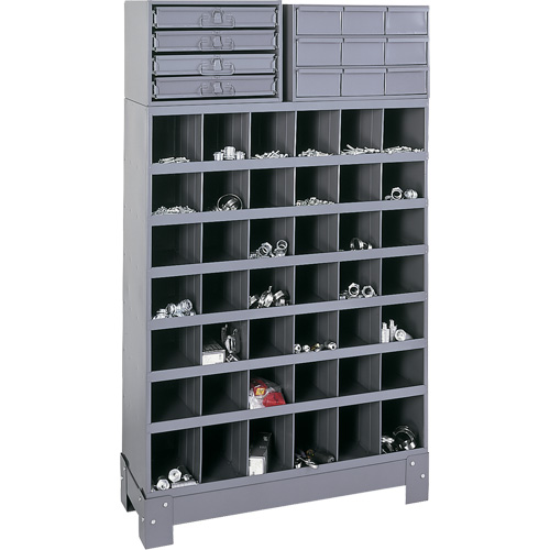 Unit&eacute; de stockage modulaire pour petites pi&egrave;ces, Acier, 13 tiroirs, 33-3/4" x 12-1/4" x 59", Gris Ontario Safety Products