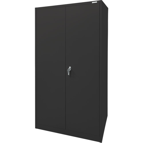 Armoire d'entreposage, Acier, 4 Tablettes, 78" h x 36" la x 24" P, Noir Ontario Safety Products