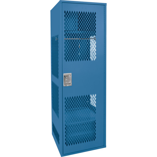 Casier pour &eacute;quipement avec porte, Acier, 24" la x 18" p x 72" h, Bleu fonc&eacute; Ontario Safety Products