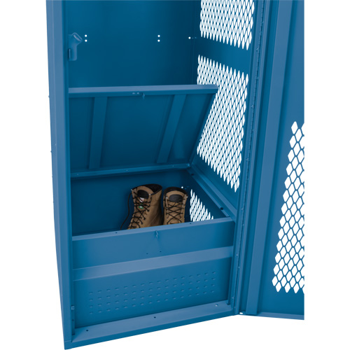 Casier pour &eacute;quipement avec porte, Acier, 24" la x 18" p x 72" h, Bleu fonc&eacute; Ontario Safety Products