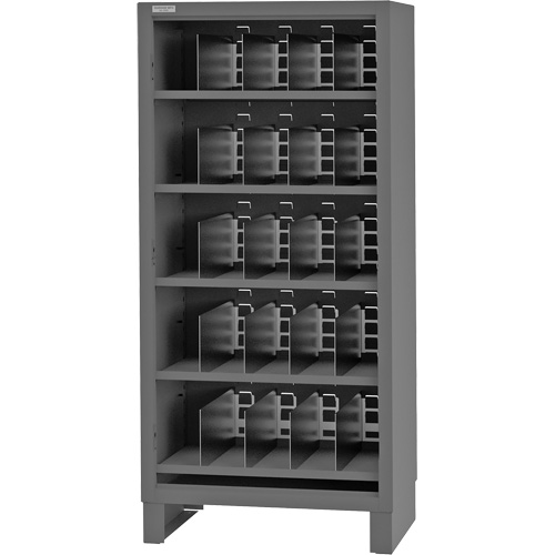 Armoire robuste &agrave; façade ouverte avec s&eacute;parateurs, Acier, 0 tiroirs, 36" x 24" x 78", Gris Ontario Safety Products