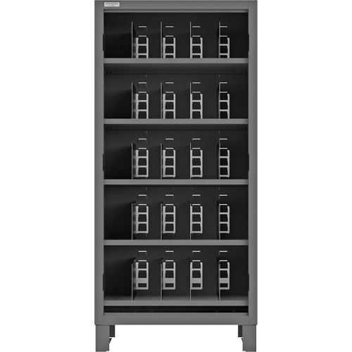 Armoire robuste &agrave; façade ouverte avec s&eacute;parateurs, Acier, 0 tiroirs, 36" x 24" x 78", Gris Ontario Safety Products