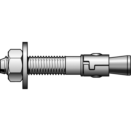 Wedge Anchor, Zinc Plated, 3/8" x 2-1/4" Ontario Safety Products