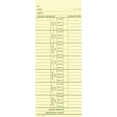Time Cards Ontario Safety Products
