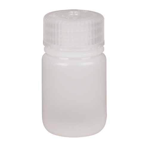 Wide-Mouth Bottles, Round, 1 oz., Plastic Ontario Safety Products
