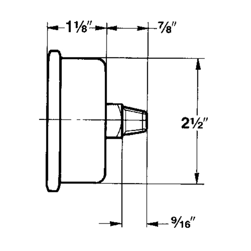 Manom&egrave;tres,  2-1/2", 30" Hg-0" Vac, Fixation inf&eacute;rieure, Analogique rempli de liquide Ontario Safety Products