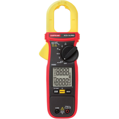 Multim&egrave;tre TRMS &agrave; pince avec &eacute;cran double ACD-14-PRO, Tension c.a./c.c., Courant c.a. Ontario Safety Products
