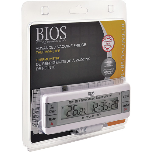 Vaccine Thermometer, Contact, Digital, -50-70°F (-58-158°C) Ontario Safety Products