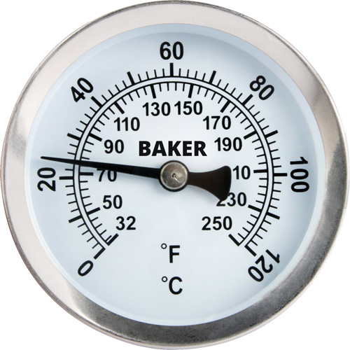 Thermom&egrave;tre de surface tuyau, Sans contact, Analogique, 32-250°F (0-120°C) Ontario Safety Products