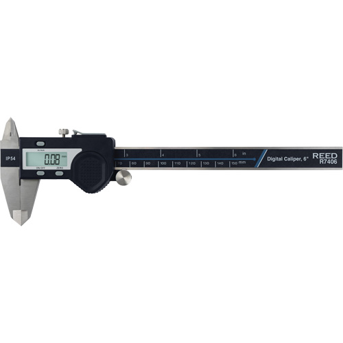 6" (150 mm) Digital Caliper, 0.0005" (0.01 mm) Resolution, 0" - 6" (0 mm - 150 mm) Range Ontario Safety Products