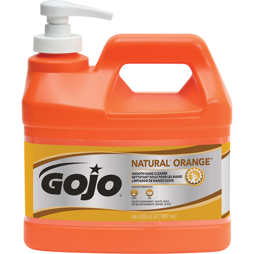 Natural Orange Hand Cleaner, Cream, 1.89 L, Pump Bottle, Citrus/Orange Ontario Safety Products