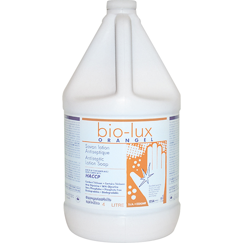 Savon liquide antimicrobien Orangel Bio-Lux , Liquide, 4 L, Parfum&eacute; Ontario Safety Products