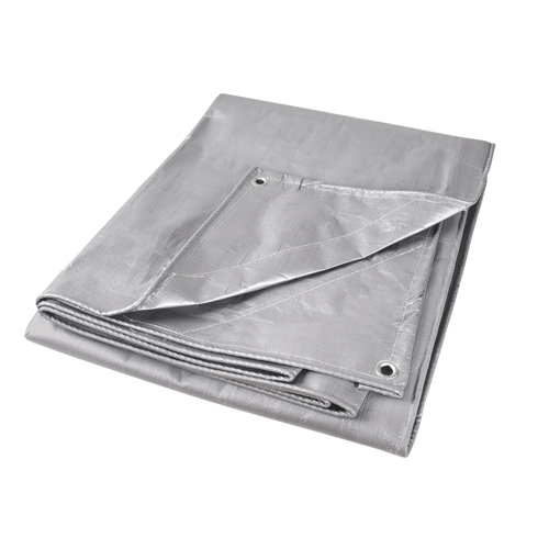 Tarp, Super Heavy-Duty, Silver, 10' x 8' x 12 mils Ontario Safety Products
