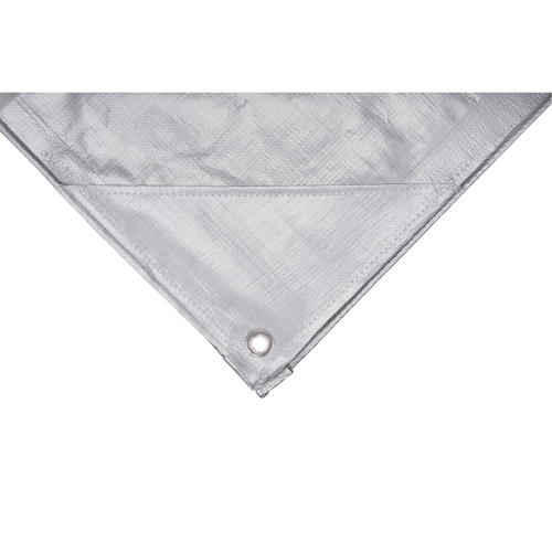 Tarp, Super Heavy-Duty, Silver, 10' x 8' x 12 mils Ontario Safety Products