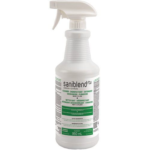 SaniBlend Ready-To-Use Disinfectant & Sanitizer, 950 ml, Trigger Bottle Ontario Safety Products