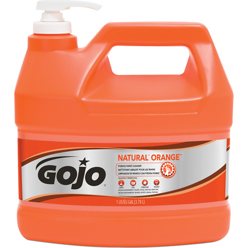 Natural Orange Hand Cleaner, Pumice, 3.78 L, Pump Bottle, Citrus/Orange Ontario Safety Products