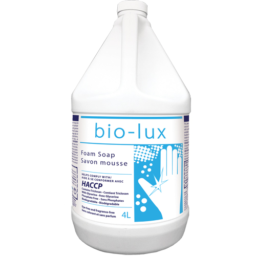 Savon antimicrobien Bio-Lux, Mousse, 4 L, Sans parfum Ontario Safety Products