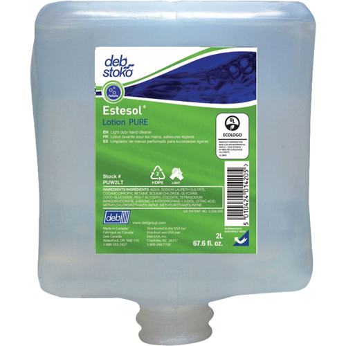Nettoyant l&eacute;ger et pure pour les mains Estesol, Cr&egrave;me, 2 L, Recharge, Fraîcheur Ontario Safety Products