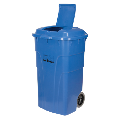 Bac de recyclage roulant, Bord de rue, Poly&eacute;thyl&egrave;ne, 65 gal. US Ontario Safety Products